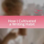 How I Cultivated a Writing Habit