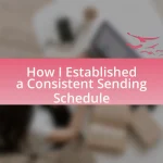 How I Established a Consistent Sending Schedule