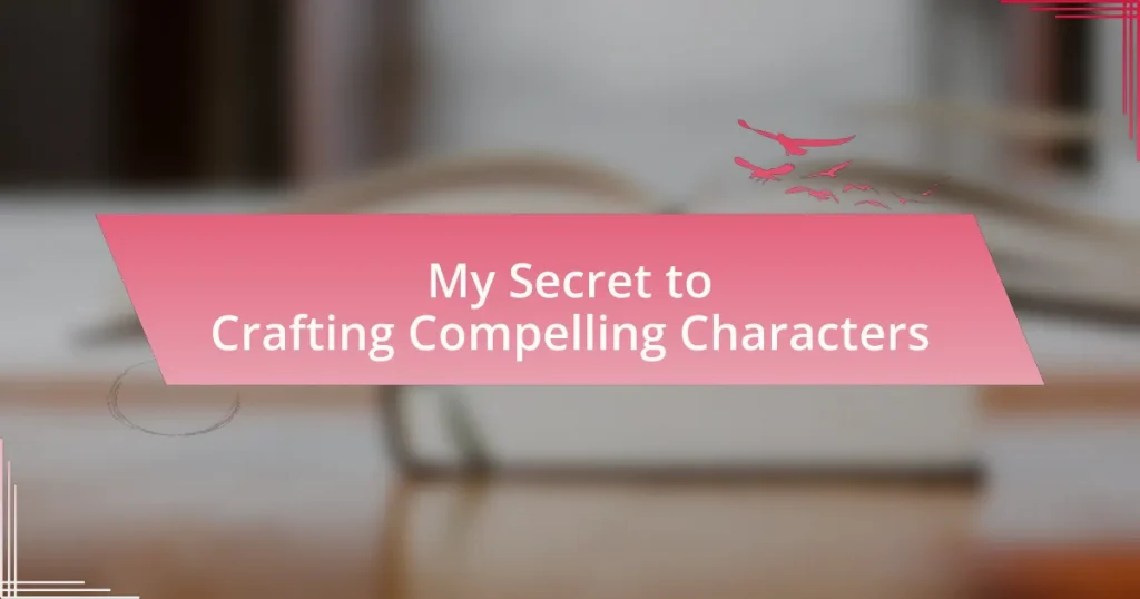 My Secret to Crafting Compelling Characters