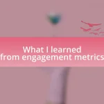 What I learned from engagement metrics